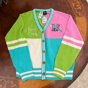 Disney Store X Her Universe Mickey Mouse Colorful Sweater Cardigan Sz Large